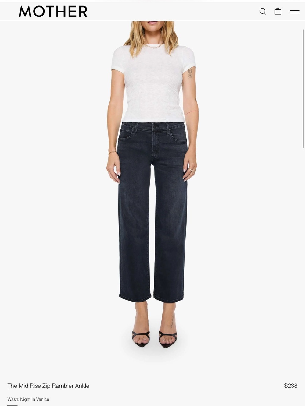 MOTHER Dark Wash Straight-Leg Jeans
